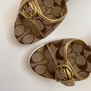 Coach gold Y2K wedges